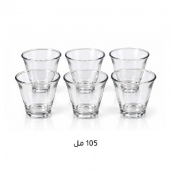 طقم كاسات زجاج ماكسيم 105 مل - 6 حبات