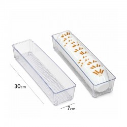 Clear Acrylic Cup Organizer – 30×7 cm