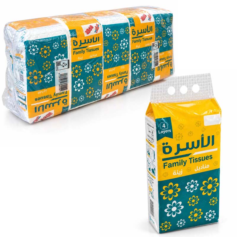 كرتون مناديل الاسرة للتعليق 10 حزم × 1800 منديل - 4 طبقات
