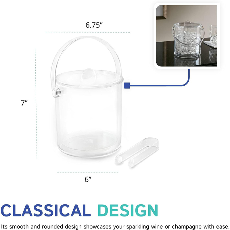 سطل ثلج شفاف اكريلك