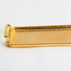 صينية تقديم ذهبي مستطيل  بلاستك بمقابض مقاس صغير