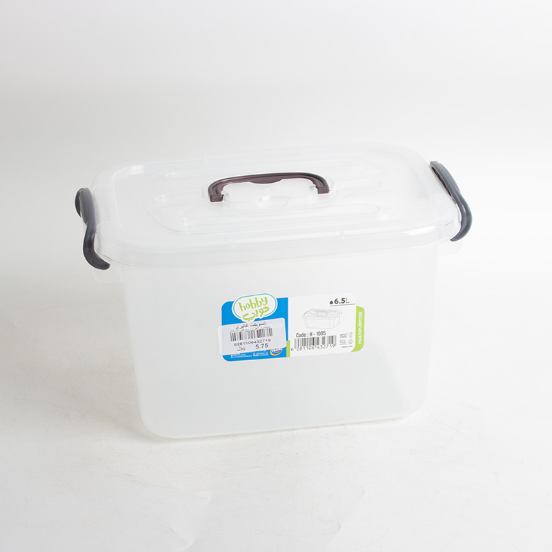 علبة طعام  بلاستيك مستطيلة  شفاف 6.5 لتر