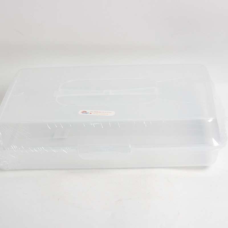 علبة فطائر بلاستيك مستطيل شفاف 40 × 28 سم