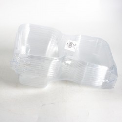 علب بلاستيك شفاف بغطاء متصل حزمة 10 حبة 